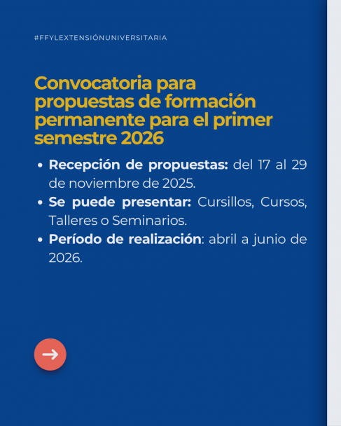 imagen Abren las convocatorias para presentar actividades de extensión universitaria