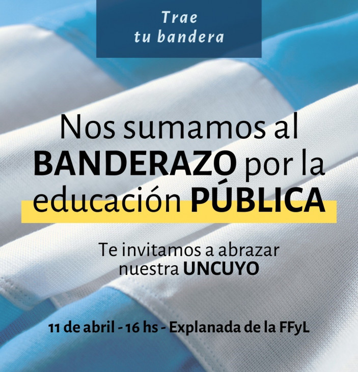 imagen La FFyL se suma al Banderazo por la educación pública