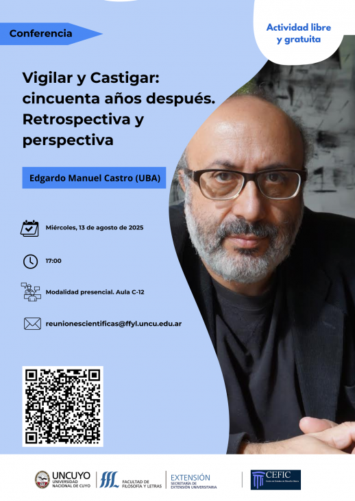 imagen Participá de la conferencia "Vigilar y Castigar: cincuenta años después. Retrospectiva y perspectiva"
