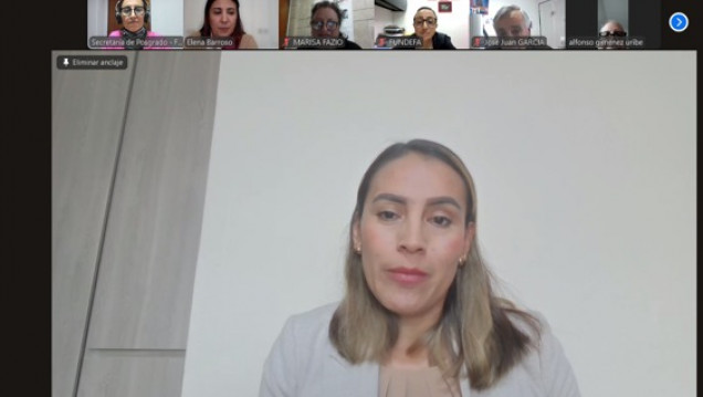 imagen Defensa de tesis de la Lic. Mayra TACURÍ ORDOÑEZ