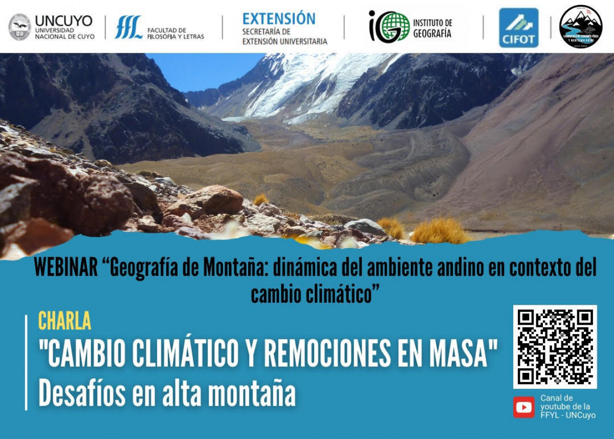 imagen Webinario "Geografía de Montaña: dinámica del ambiente andino en contexto del cambio climático"