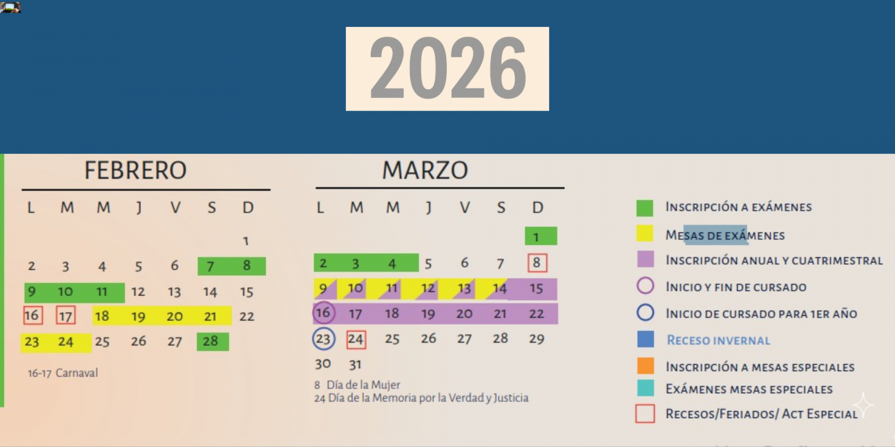 imagen El Calendario Académico 2026 ya está disponible 