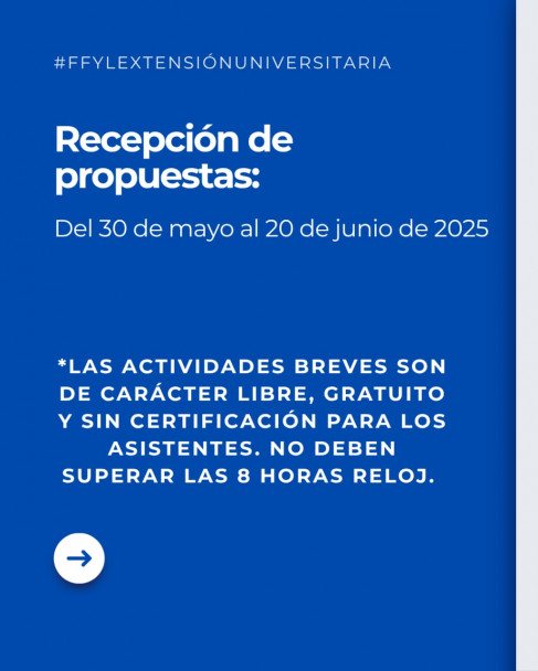 imagen Convocatoria abierta para recibir propuestas de actividades breves para el 2025