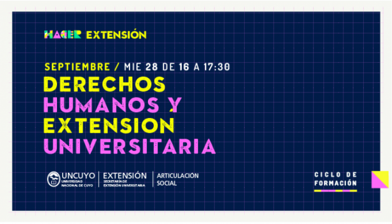 imagen "Derechos Humanos y Extensión Universitaria" será el tema del próximo taller de Hacer Extensión