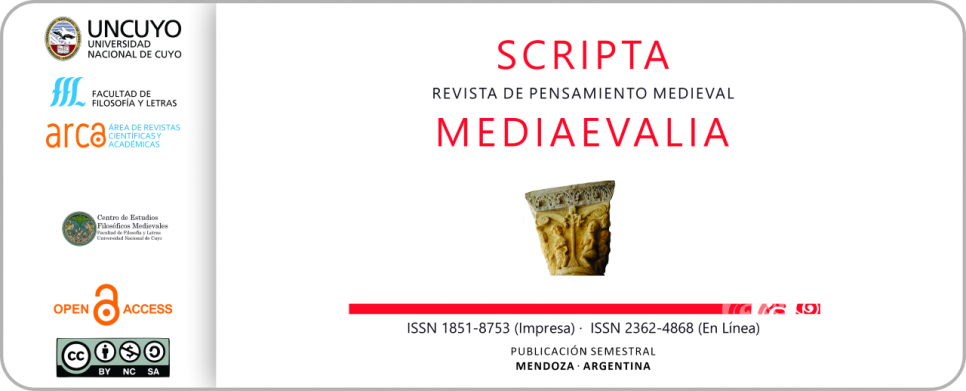 imagen Nuevo número de la revista Scripta Mediaevalia