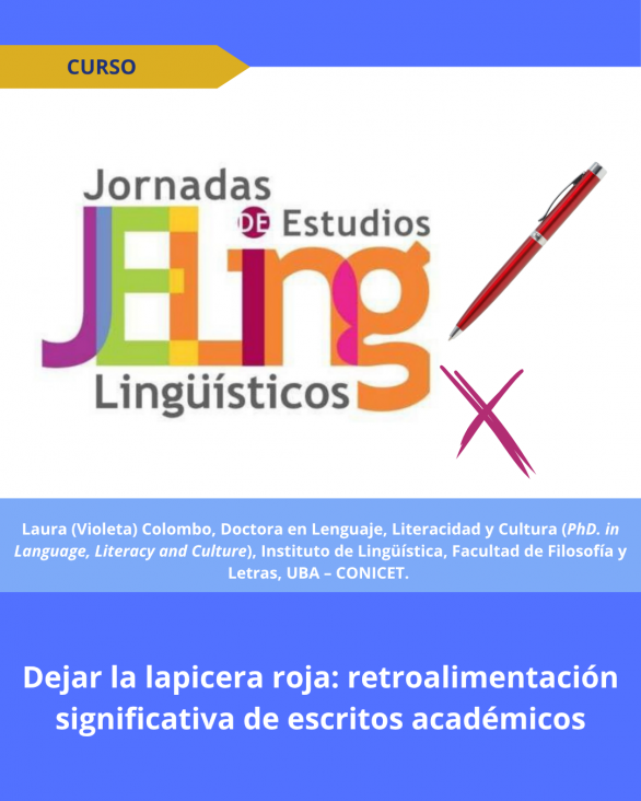 imagen Curso "Dejar la lapicera roja: retroalimentación significativa de escritos académicos"