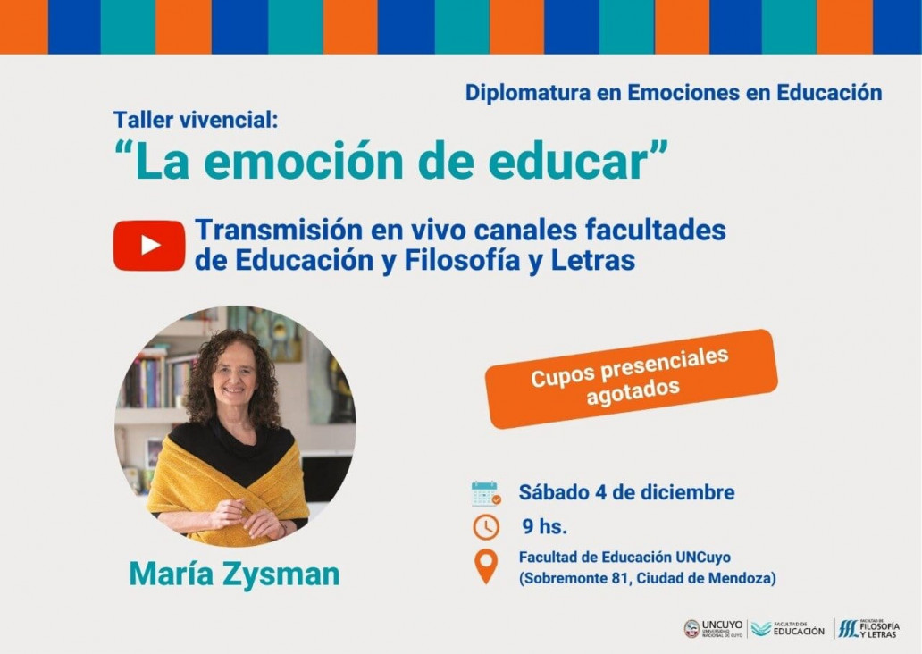 imagen Taller de María Zysman se transmitirá en vivo por Youtube