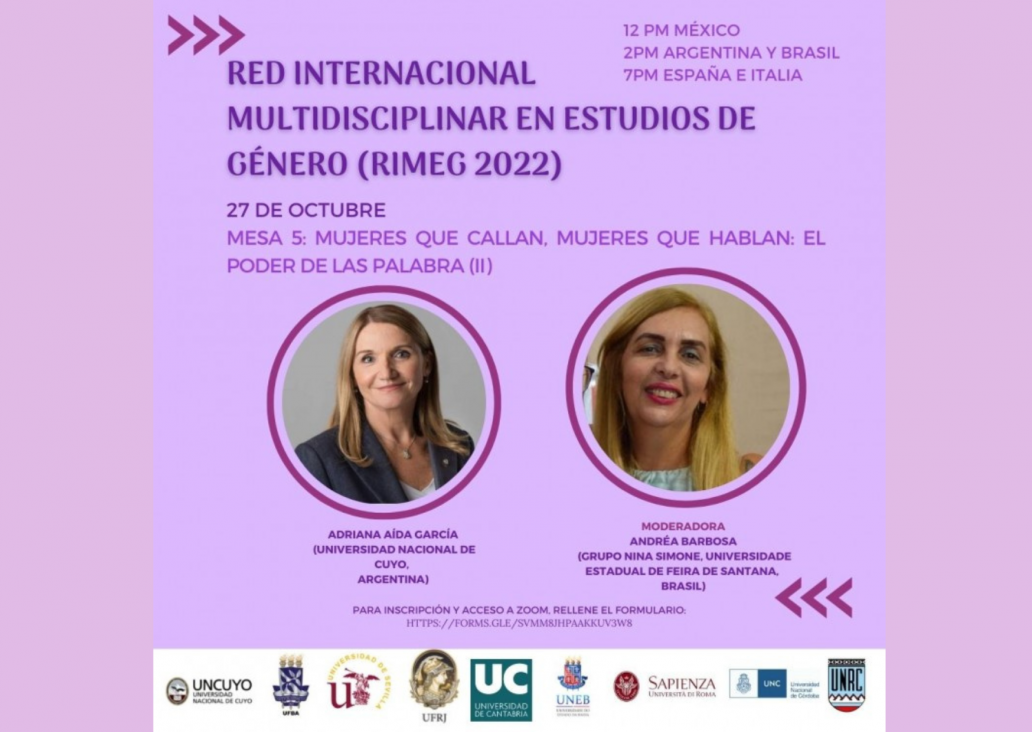 imagen Este jueves continúan las mujeres que callan y hablan en el Ciclo RIMEG 2022