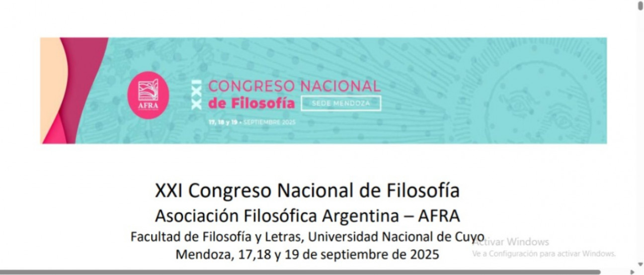 imagen Extensión de plazos para la presentación de trabajos del XXI Congreso de la Asociación  Filosófica Argentina