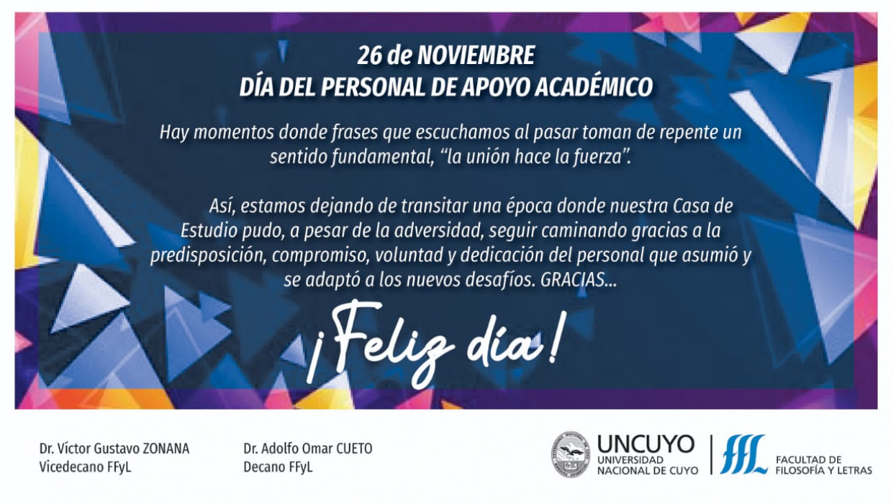 imagen 26 de Noviembre: Día del Personal de Apoyo Académico