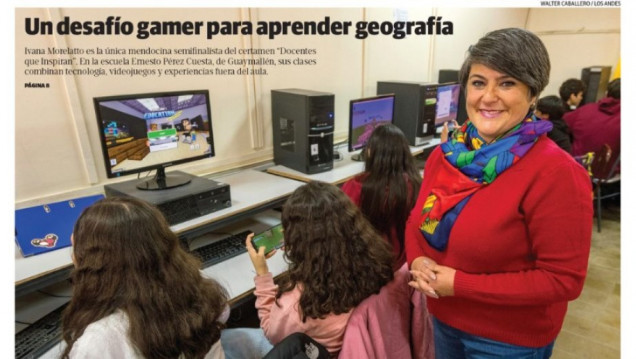 imagen La docente mendocina que transforma la geografía en un desafío gamer