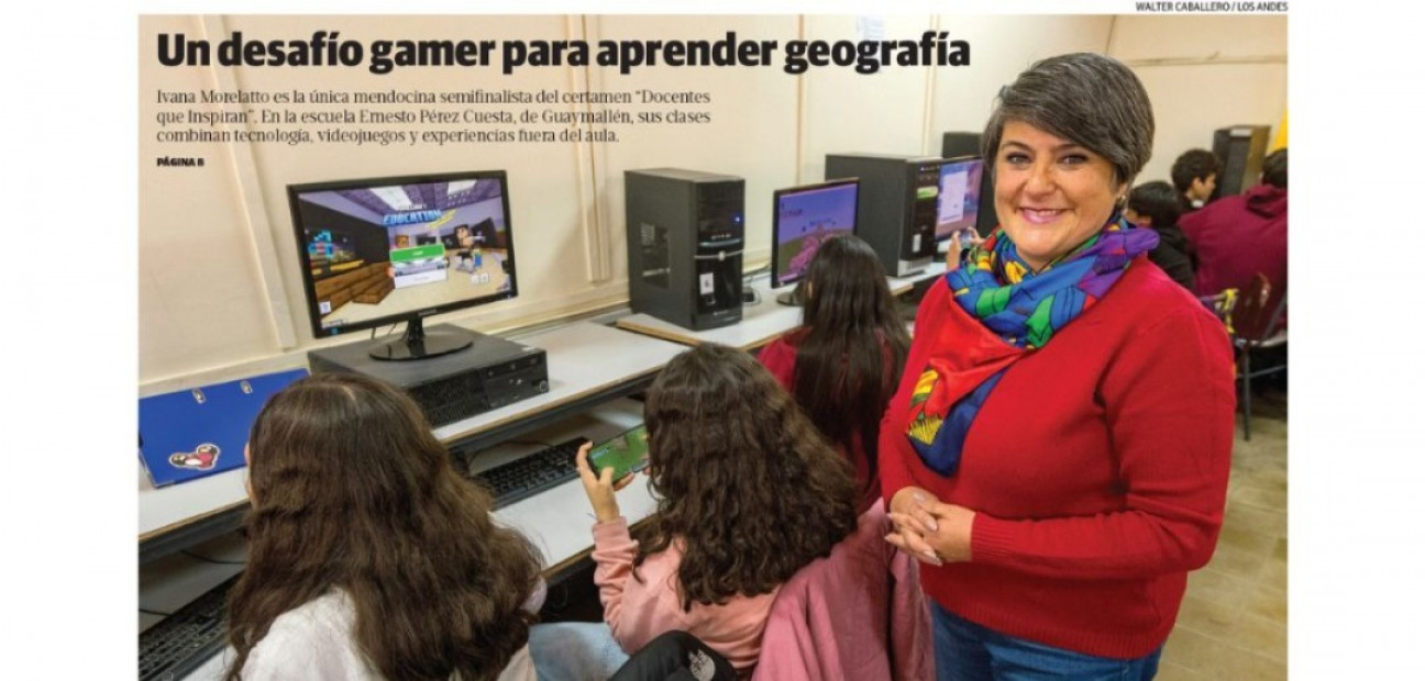 imagen La docente mendocina que transforma la geografía en un desafío gamer