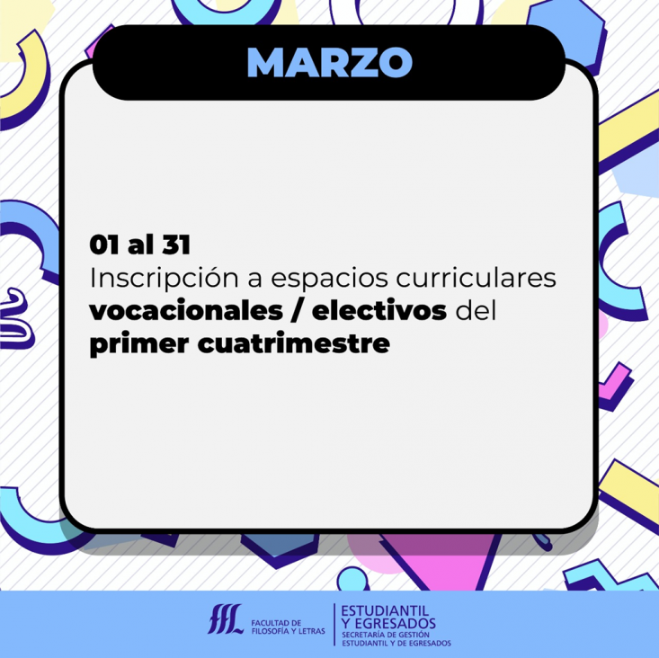 imagen Inscripción para espacios curriculares electivos y vocacionales