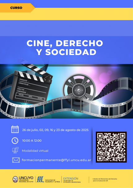 imagen Se realizará el curso “Cine, Derecho y Sociedad”