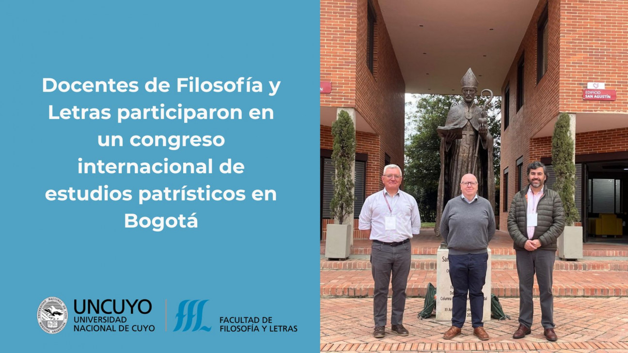 imagen Docentes de Filosofía y Letras participaron en un congreso internacional de estudios patrísticos en Bogotá
