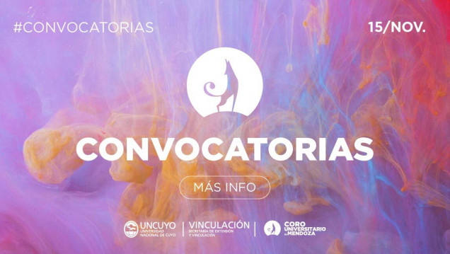 imagen Luego de casi dos años se abre una nueva convocatoria para ingresar al elenco estable del Coro Universitario de Mendoza.