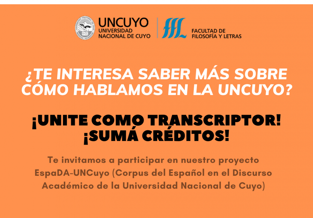 imagen Convocan a estudiantes que quieran ser transcriptores 