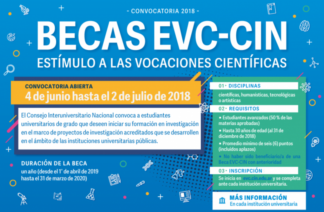 imagen Inscripciones abiertas para participar de las Becas Estímulo a las Vocaciones Científicas