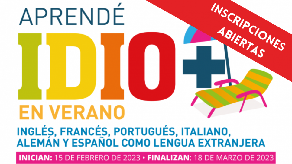 imagen Inscripciones Abiertas del 8 al 10 de febrero para Cursos Intensivos de Idiomas en Verano