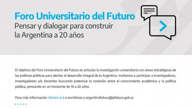 imagen Foro Universitario del Futuro: para pensar la Argentina que viene