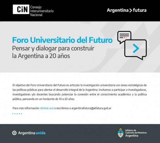 imagen Foro Universitario del Futuro: para pensar la Argentina que viene