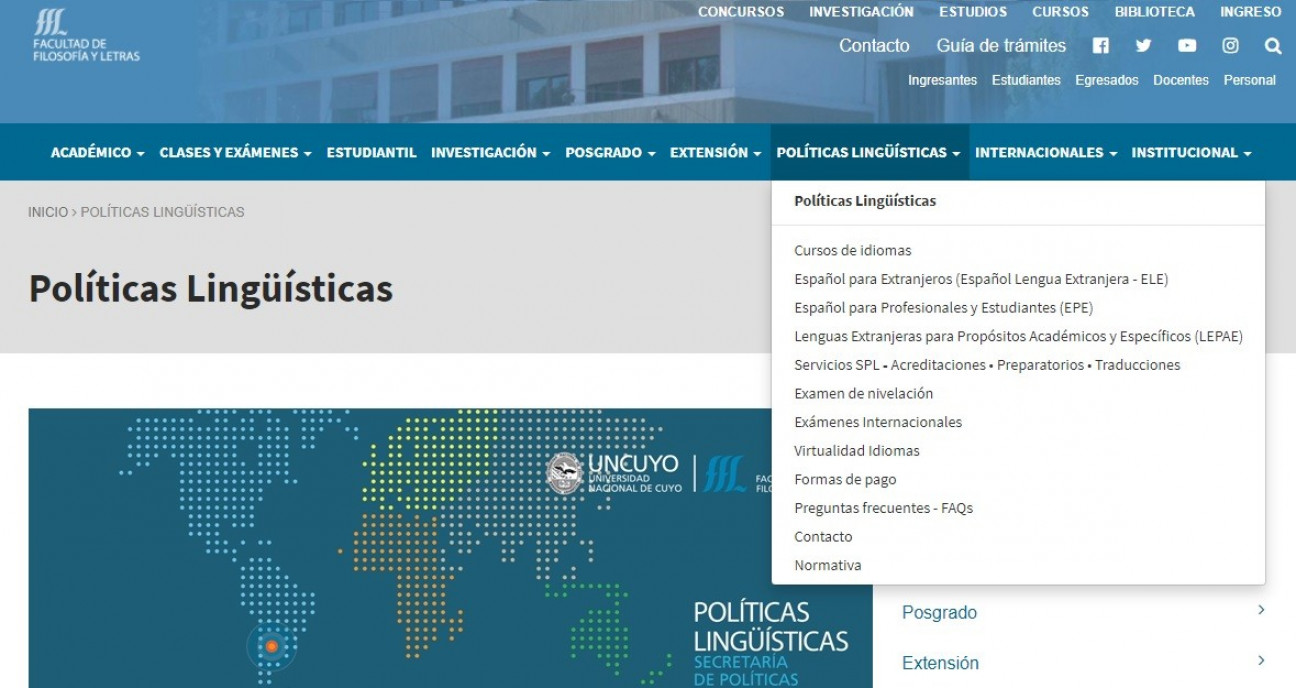 imagen La Secretaría de Políticas Lingüísticas actualizó su página en el sitio web de la FFyL