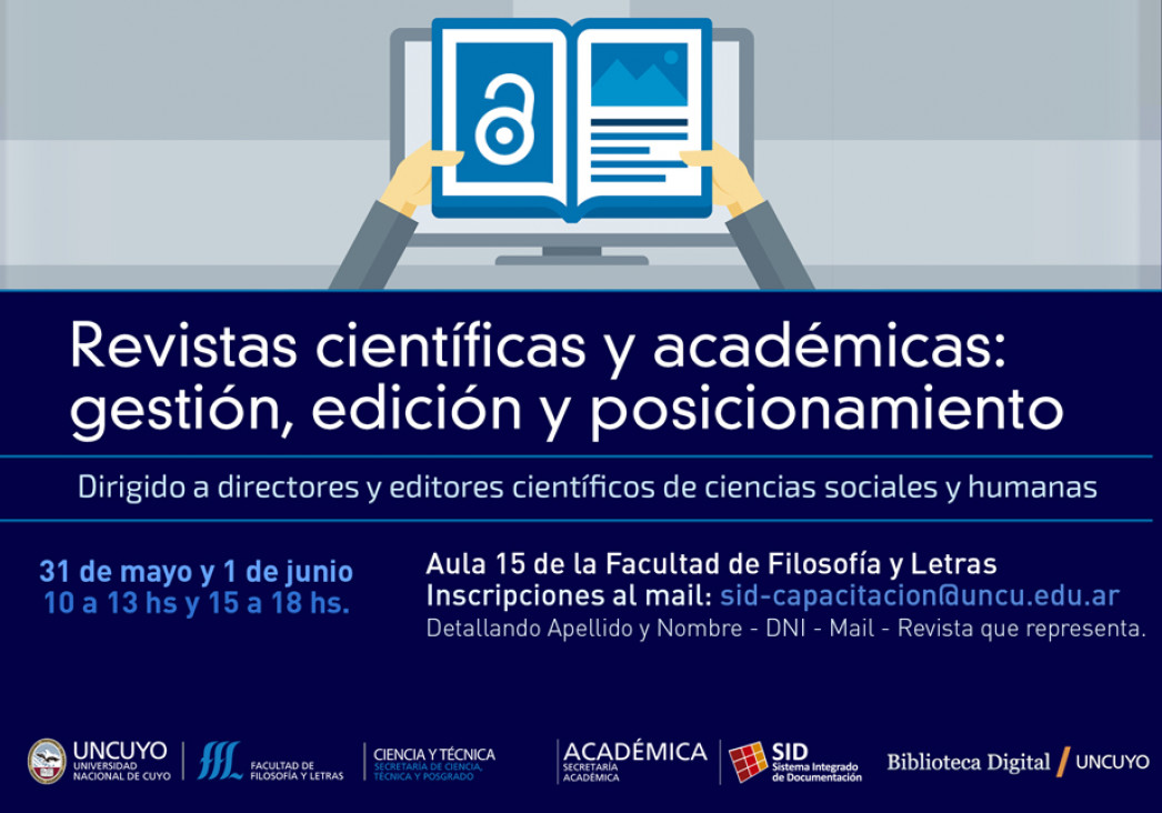 imagen Taller "Revistas científicas y académicas: gestión, edición y posicionamiento"