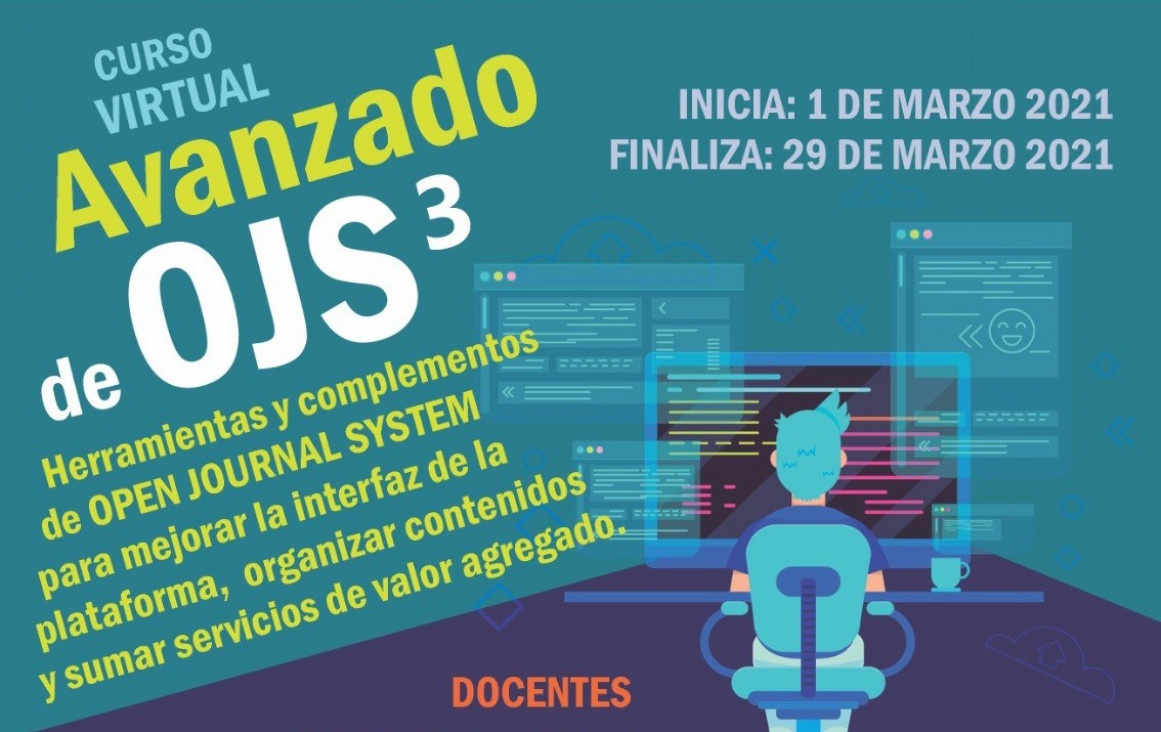 imagen Curso virtual: "Revistas científicas en el entorno web. OJS 3 nivel avanzado"