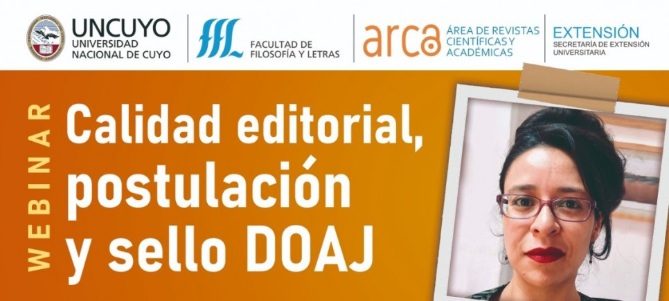 imagen Webinar "Calidad editorial, postulación y sello DOAJ"