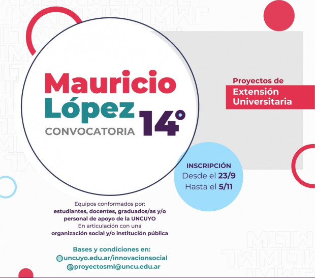 imagen Se extiende el plazo de la 14ta Convocatoria Programa Mauricio López