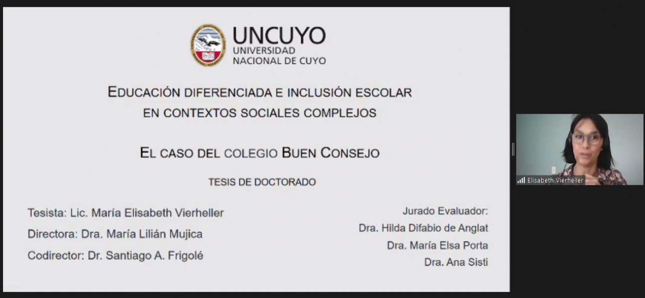 imagen Defensa de Tesis Doctoral en Ciencias de la Educación