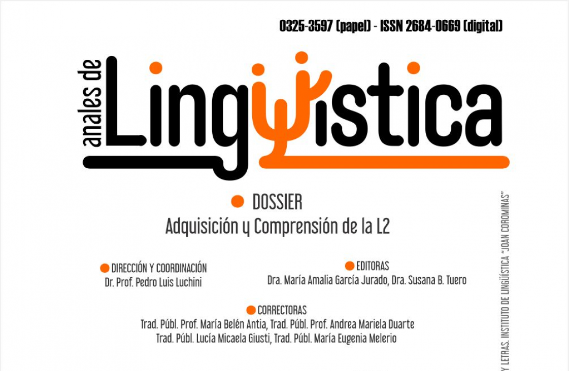 imagen Nuevo número de la revista Anales de lingüística