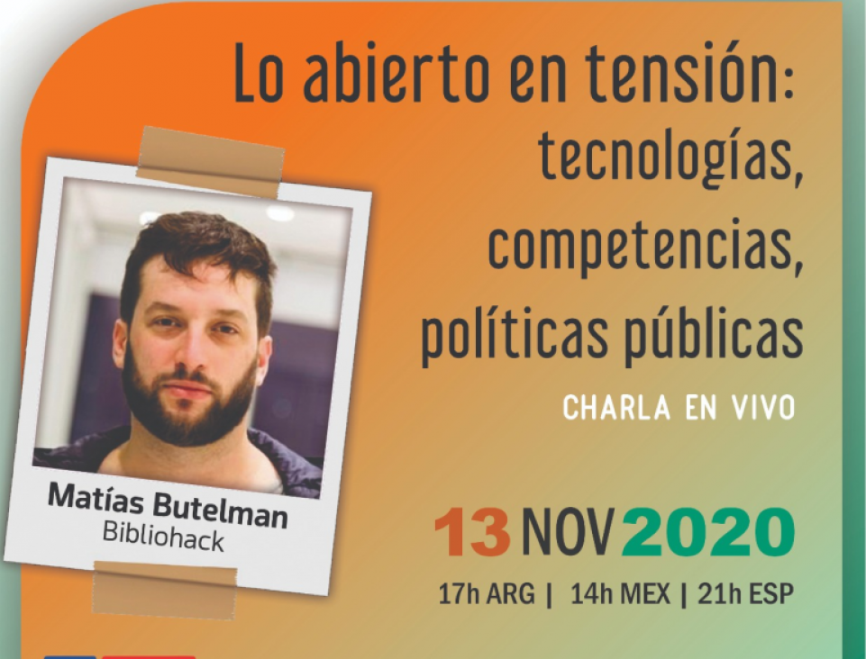 imagen Charla: "Lo abierto en tensión: tecnologías, competencias, políticas públicas"