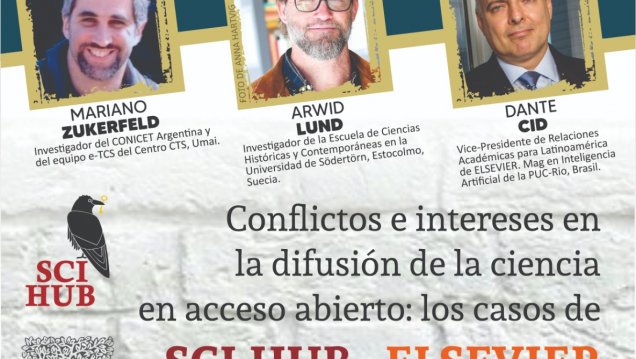 imagen Conversatorio: "Conflictos e intereses en la difusión de la ciencia en acceso abierto: los casos de Sci-Hub y Elsevier"  