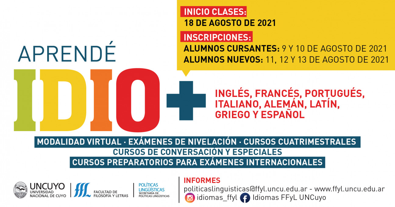 imagen Inscripciones abiertas para aprender idiomas en la FFyL