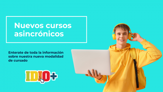 imagen IDIO+ inaugura cursos virtuales asincrónicos de Inglés A1 e Italiano A1
