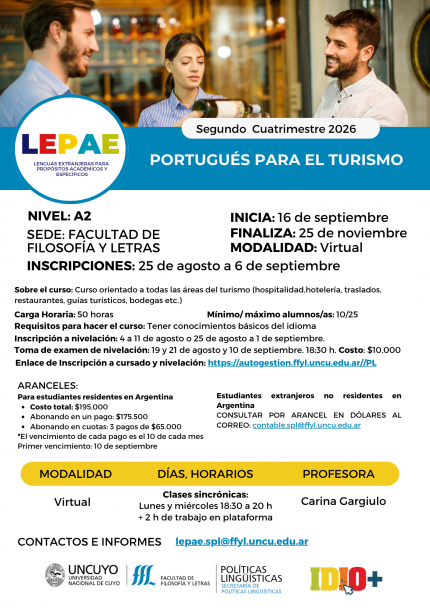 imagen Potenciá tu Perfil Profesional: Cursos de IDIO+ para Propósitos Académicos y Específicos 