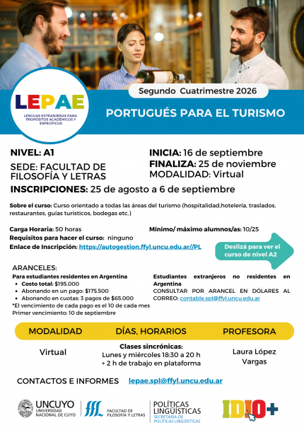 imagen Potenciá tu Perfil Profesional: Cursos de IDIO+ para Propósitos Académicos y Específicos 