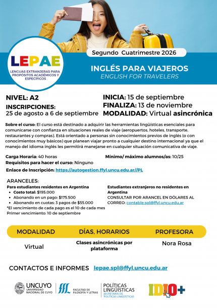 imagen Potenciá tu Perfil Profesional: Cursos de IDIO+ para Propósitos Académicos y Específicos 