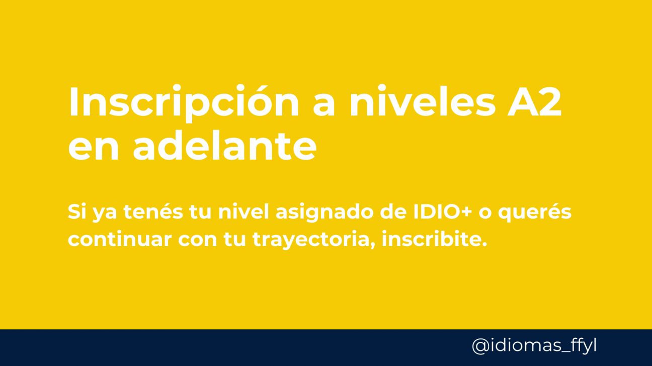 imagen Inscripciones abiertas para cursos de idiomas: niveles A2 en adelante