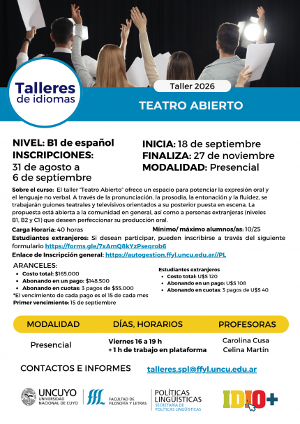 imagen Explorá Nuevas Culturas y Formas de Expresión: Talleres de IDIO+