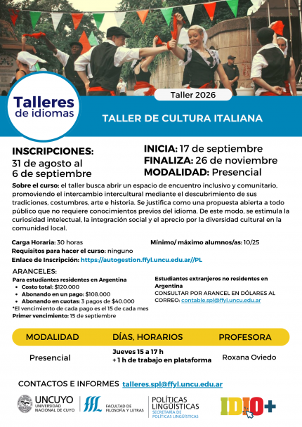 imagen Explorá Nuevas Culturas y Formas de Expresión: Talleres de IDIO+