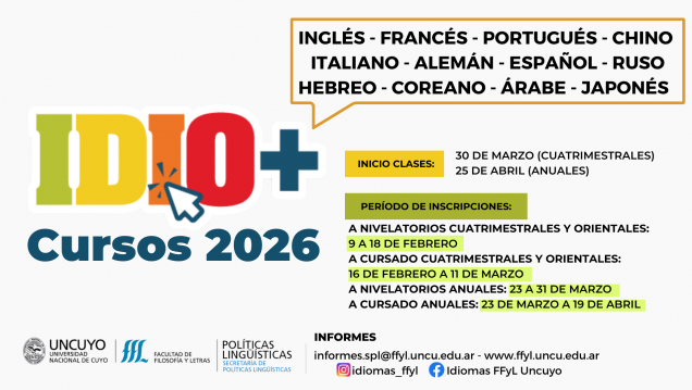 imagen Aprendé idiomas en el 2026: toda la información sobre los cursos anuales y cuatrimestrales